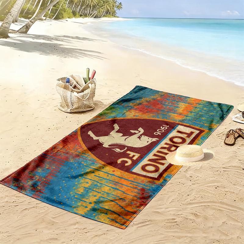 Torino Football Club2 Print Beach Towel, Large Soft Quick Dry Towel for Beach Camping Swimming