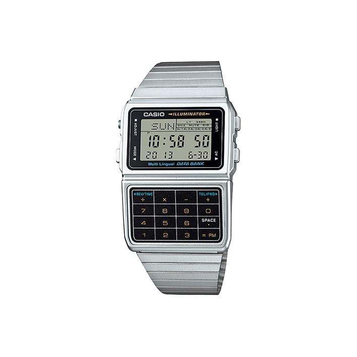 Casio Youth Series Digital Calculator Fashion Retro Multifunction Calculator LCD Display Quartz Movement Resin Strap Men Watches Gray DBC-611-1 Silver