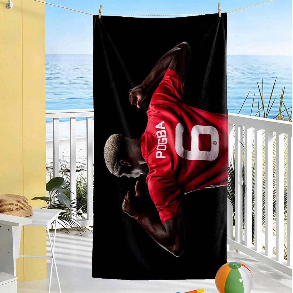 Man United's Paul Pogba Beach Towel Quick-Dry Soft Microfiber Comfortable Lightweight