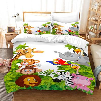 Cute Cartoon 3d Bedding Set Popular Northern Europe Animals Series Duvet Cover Sets with Pillowcase 2/3pcs Home Textile Bed Set