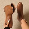 Fashion Pointed Toe Women Chelsea Boots Flats Ankle Oxford Shoes Retro Winter New Trend 2024 Goth Walking Gladiator Casual Zapatos Mujer