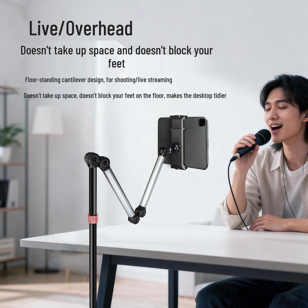 Foldable Multi-Axis Rotating Arm Stand for Mobile Phones and Tablets