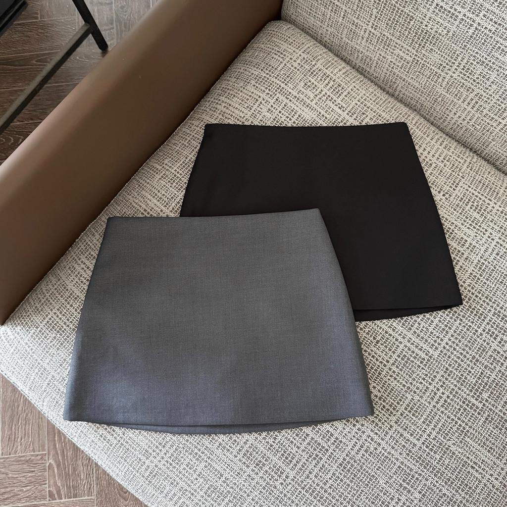 Women's High Waist A-Line Mini Skirt Solid Color Pencil Skirt Workwear Casual Skirt