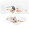 Set Rattle Cat Mouse Toy Imitation Fur Cat Mouse Toy Interactive Cat Game Toy Indoor Cat Toy