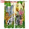 Zoo Curtain Forest Cartoon Children 3d Digital Printing Lightblocking Curtain