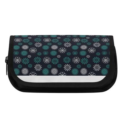 Pencil Pouch Double Layer Zipper Closure Durable 300D Polyester with Double Compartments for School Office Travel for Students