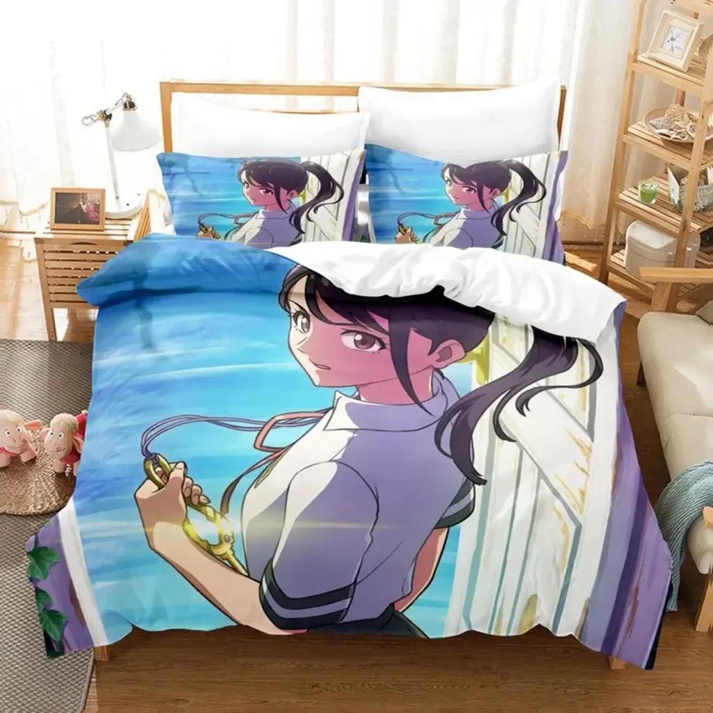 Anime Movie Suzume No Tojimari Bedding Set Boys Girls Twin Queen Size Duvet Cover Pillowcase Bed Kids Adult Home Textile