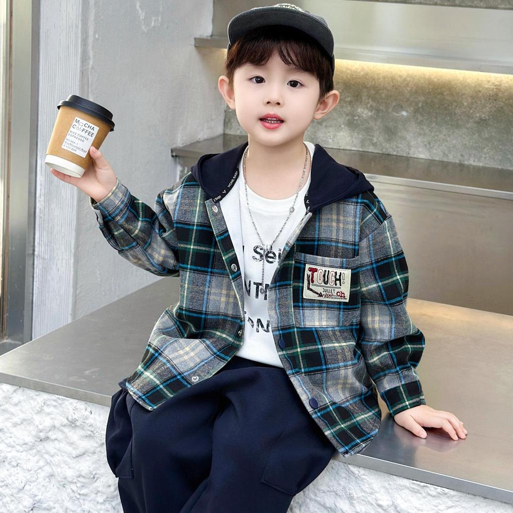 Boys' 2025 Stylish Autumn Three-Piece Set: Cool Shirt, Fashionable Clothes for Spring and Autumn