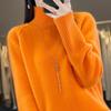 Women Sweater 100% Wool MODERN NEW SAGA Turtleneck Knit Pullover Thick Winter Jumpers Female Knit Tops