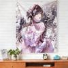 Chinese Cartoonstyle Girl Hanging Cloth Cartoon Dormitory Bedroom Bedside Tapestry Wall Background Cloth House Decorative Cloth
