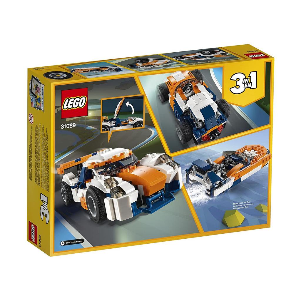 LEGO Creator Sunset Race Car 31089 Educational Building Blocks Toy for Girls and Boys
