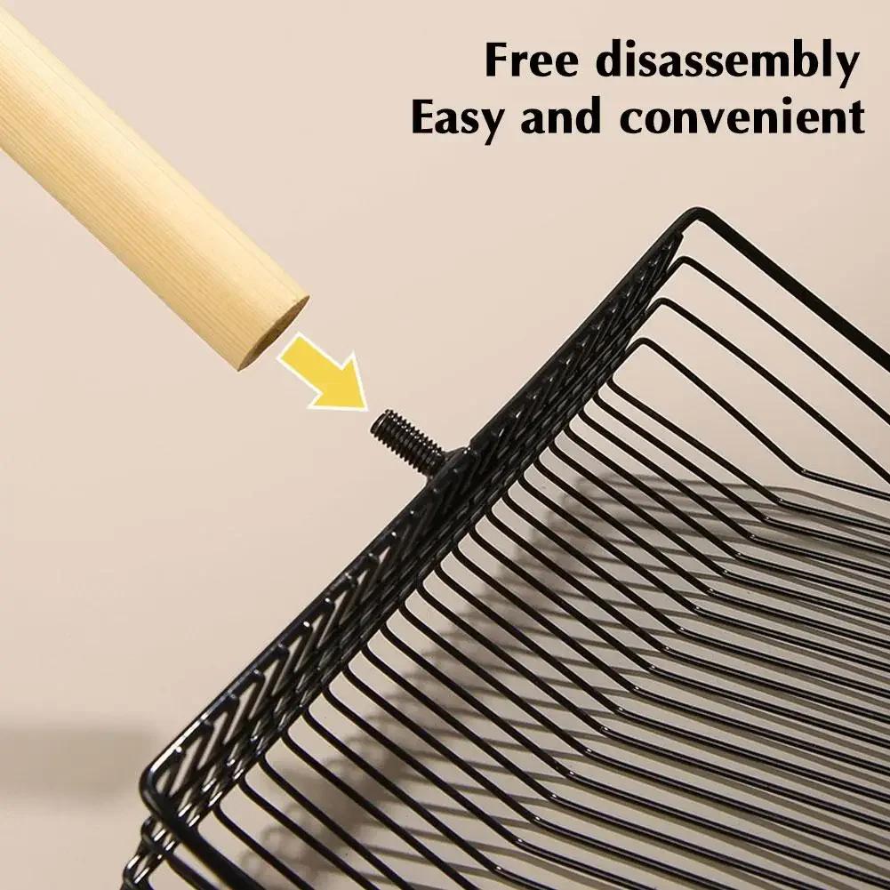 Large Metal Chicken Poop Scooper 3-in-1 Detachable Steel Chicken Inches Handle Tool 20 Wooden 42 Tool Coop Cleani