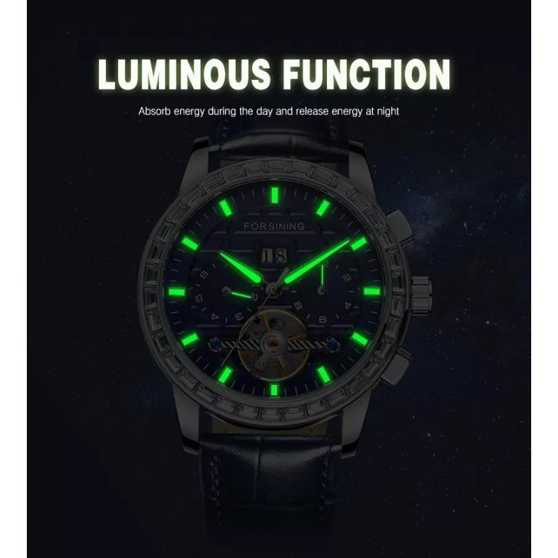 Forsining Men's Fashion Leisure Tourbillon Multi-function Automatic Mechanical Watch
