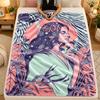 Flannel BlanketLana Del Rey Warm Soft Throw Blanket for Indoor Sofa Bed Living Room Use