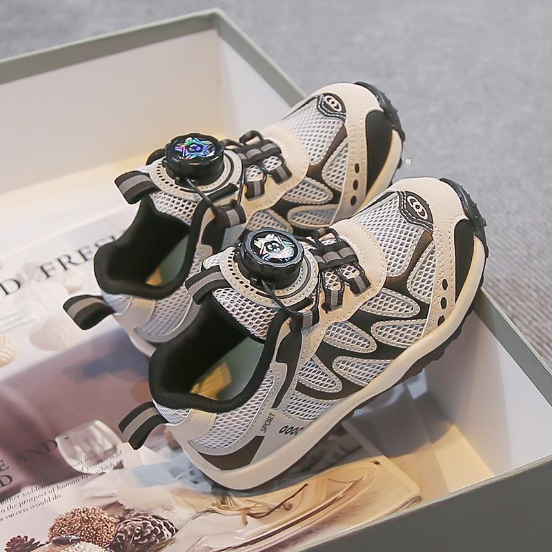 2026 Kids Breathable Anti-Slip Mesh Sneakers with Rotary Buckle 25