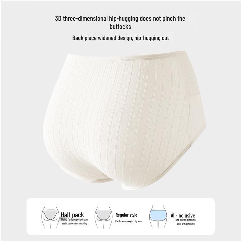 Urban Beauty Women's High-Waisted Pure Cotton Antibacterial Briefs, 4-Pack