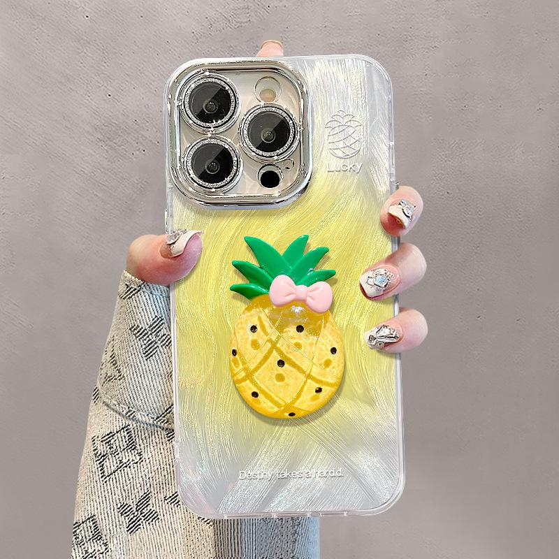 Peach Pineapple Doll Apply Apple 16 Mobile Case 13 Promax Feather Ins Style 15 Small Fresh 14/11