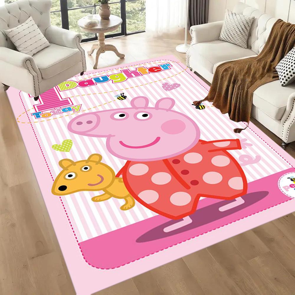 Peppa Pig And Friends Square rugs are a great choice for living rooms, bedrooms, home décor, and as gifts.