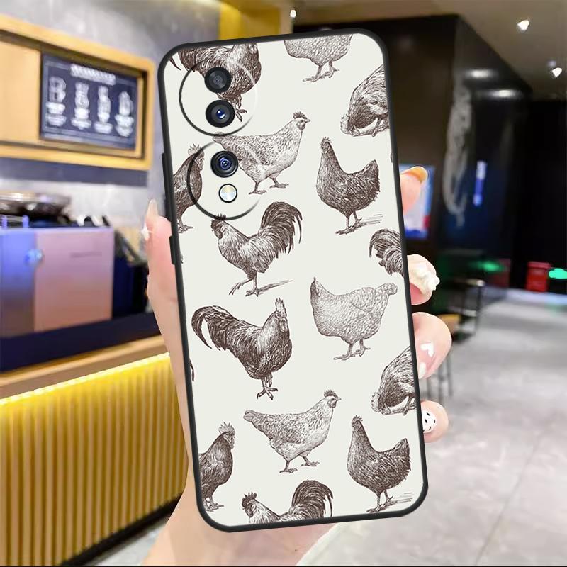 

Chicken Pattern For Honor Magic 8 7 6 Pro Case For Honor 200 400 50 70 90 Lite X8c X8b X9a X9b X9c X9d Win RT Honor 400
