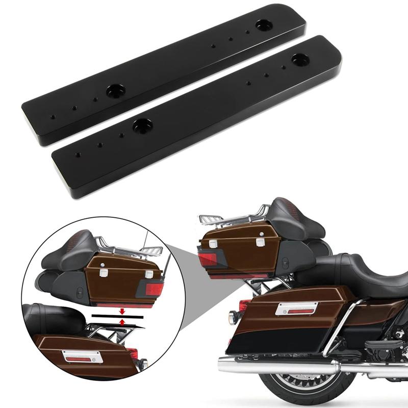 Adjustable 1-3Inch Tour-Pak Relocator Kit Mount Extend Plate Trunk Rack For Road King Street Glide 2014-2024