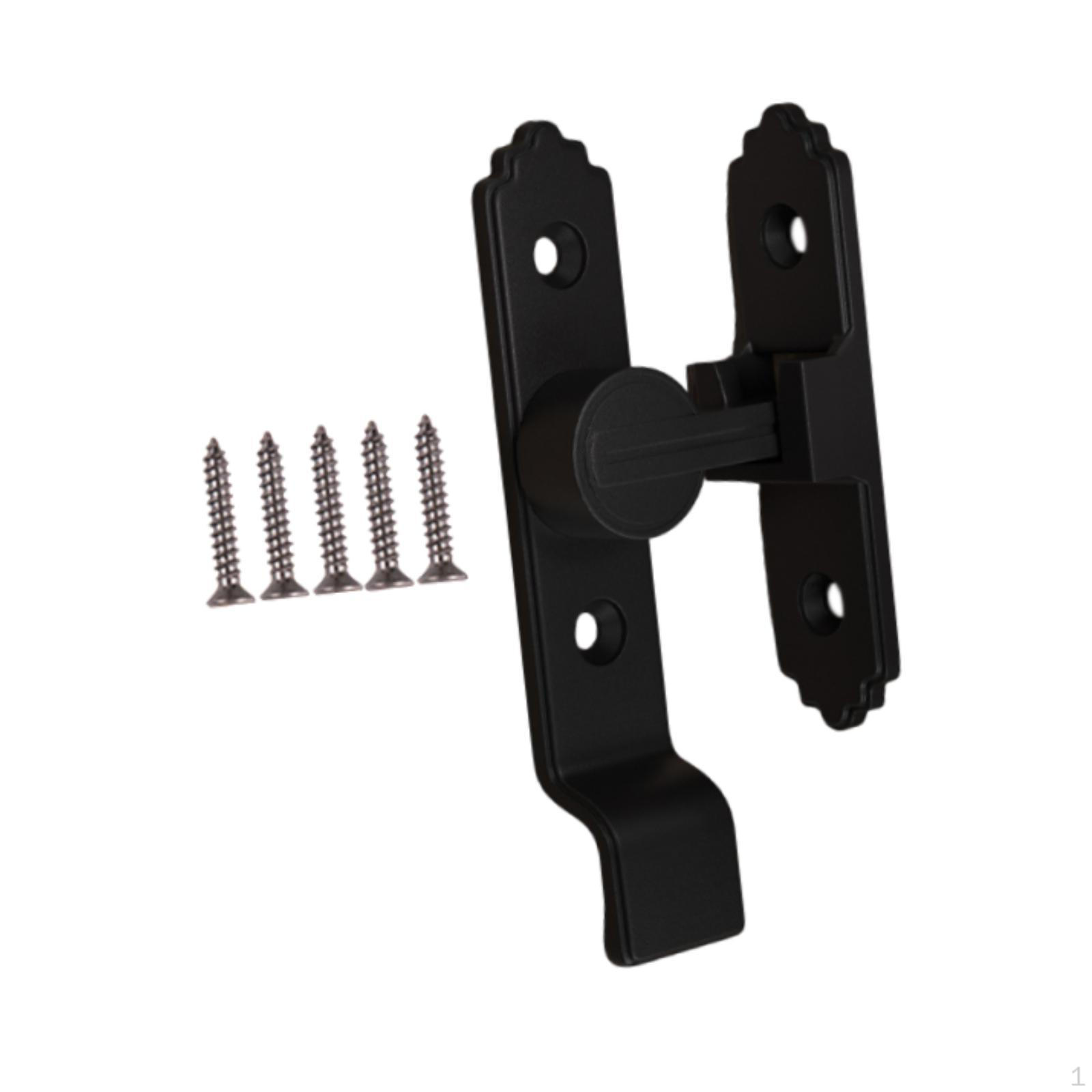 

Замок-защелка для амбарной двери, раздвижная, установка на 90°, откидная дверь из цинкового сплава, гардероб black