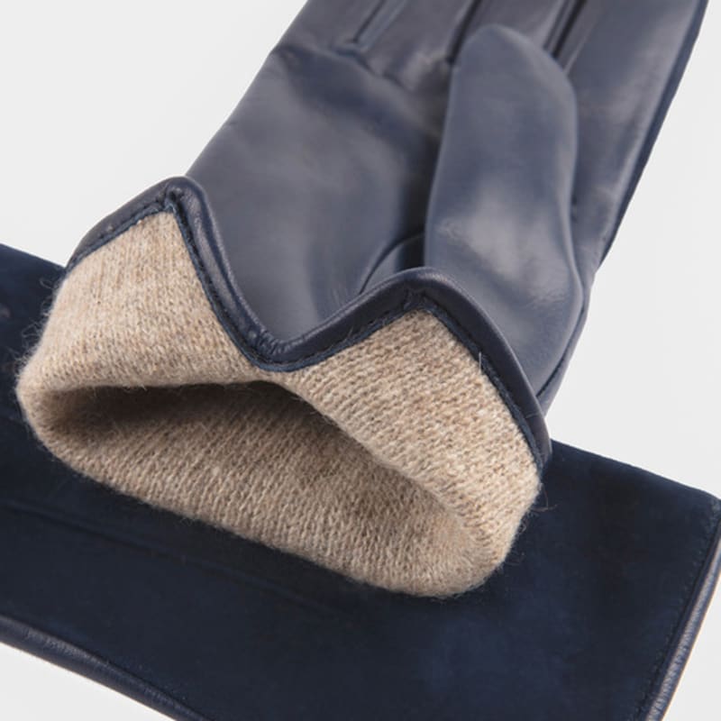 WARME HÄNDE Wildlederhandschuhe für Damen_Marineblau