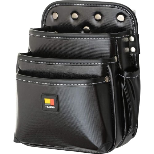Tajima Safe System Detachable Waist Pouch, Large, 3-Tier, Water-Resistant, High-Density Nylon, SFKBN-3L. Easy to attach and detach. Can be attached to