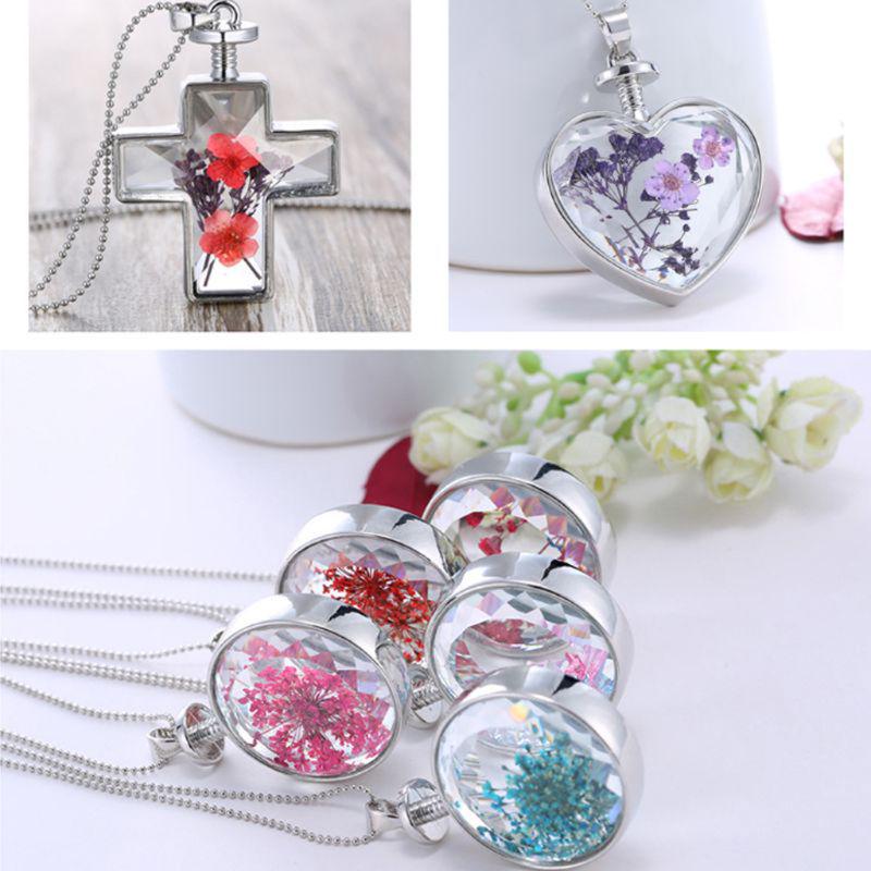 Buy 1Set DIY Pressed Flower Pendant Frame Flower Plant Charm Floating