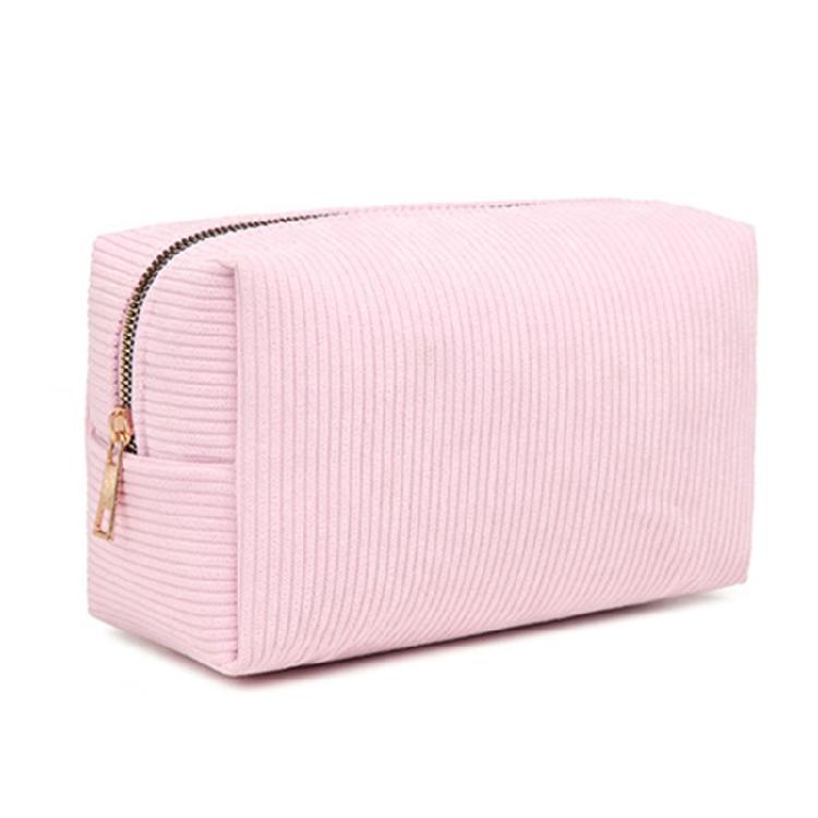 Corduroy Makeup Bag Large Capacity Cosmetic Pouch for Travel Office Daily Use