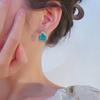 Jewelry Copper Bottom Gold Plated Simulation Rose Cut Color Treasure Earrings Earrings Women'S 10 * 10