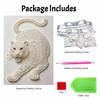 5D DIY Pearl Diamond Painting Kit White Tiger Full Drill Embroidery Mosaic Art Home Wall Decor Gift