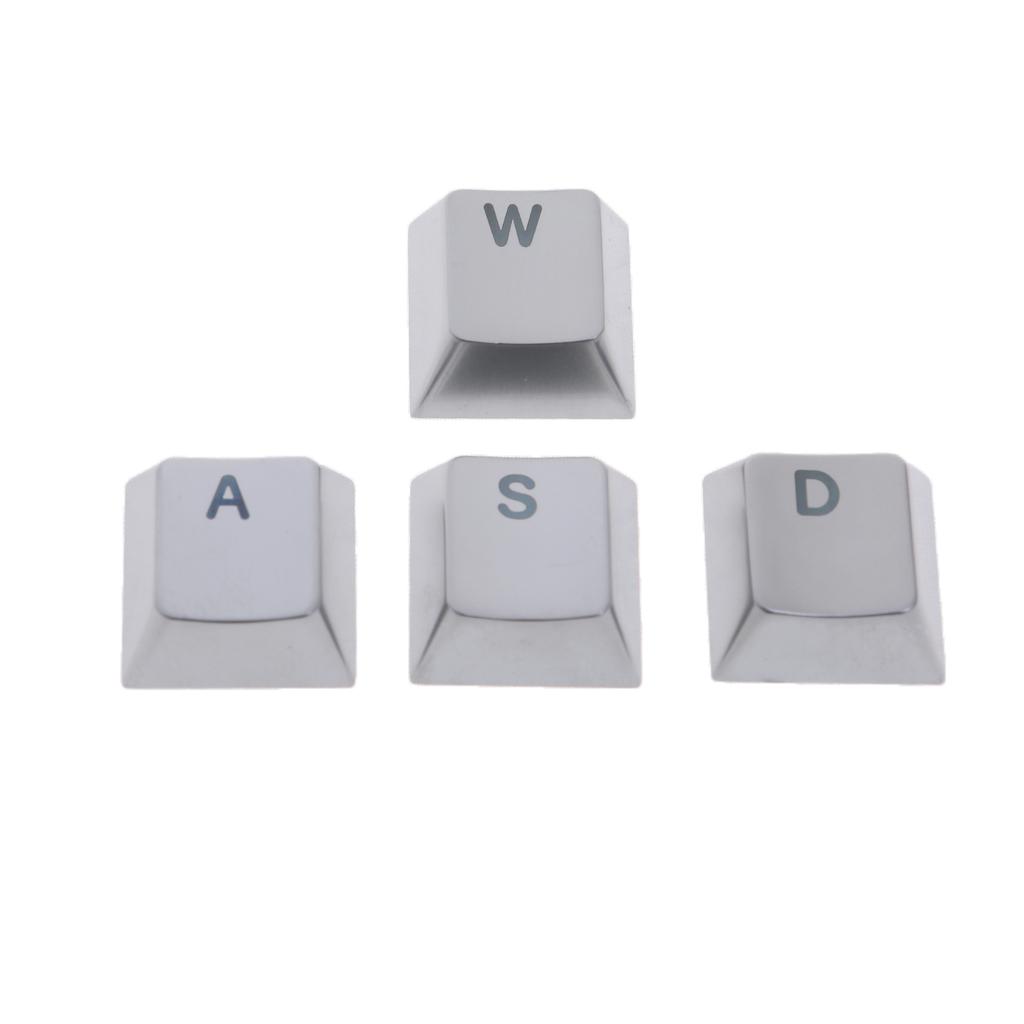 Premium Zinc Alloy Metal Keycaps CNC Laser Etched Customization Keycap for Mechanical Keyboards WASD Directions Keycaps