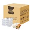 Rectangular 3-Compartment Disposable Lunch Box
