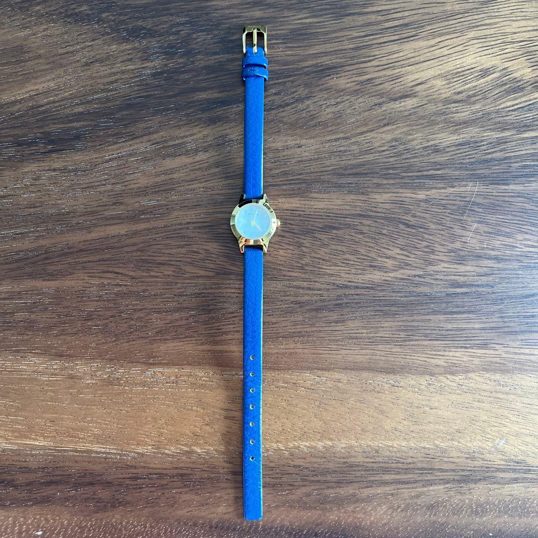 Used BERING watch quartz gold blue
