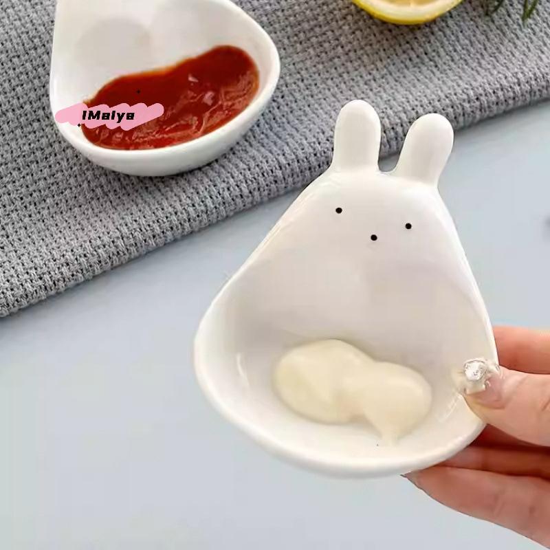 Mini Cute Goose Rabbit Shaped Plastic Cream Bowls Adorable Tableware for Afternoon Tea Food Serving Dish Household Decor
