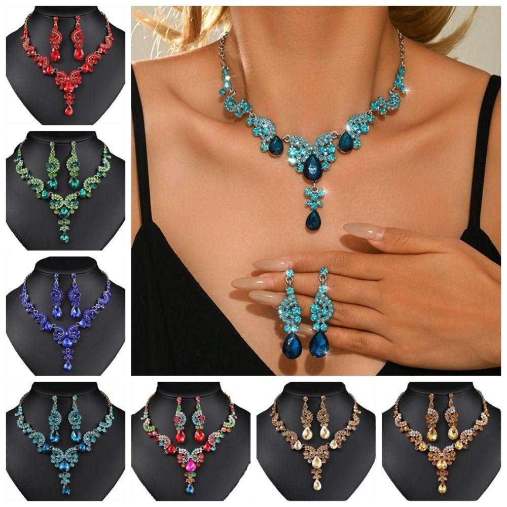Elegant Necklace Earrings Set Luxury Bridal Jewelry Set Women's Jewelry Sets Women's Accessories