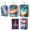 Foldable Travel Storage Bag Large Capacity Compression Packing Cube Printed Travel Organizer  Shoes