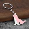 Keychain with Seal Pendant Lightweight Portable Keyring Creative Design Multiple Colors