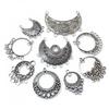 10pcs Antique Silver Plated Vintage Boho Style Connector Charms Pendant DIY Jewelry Making Accessories for Bracelet Necklace