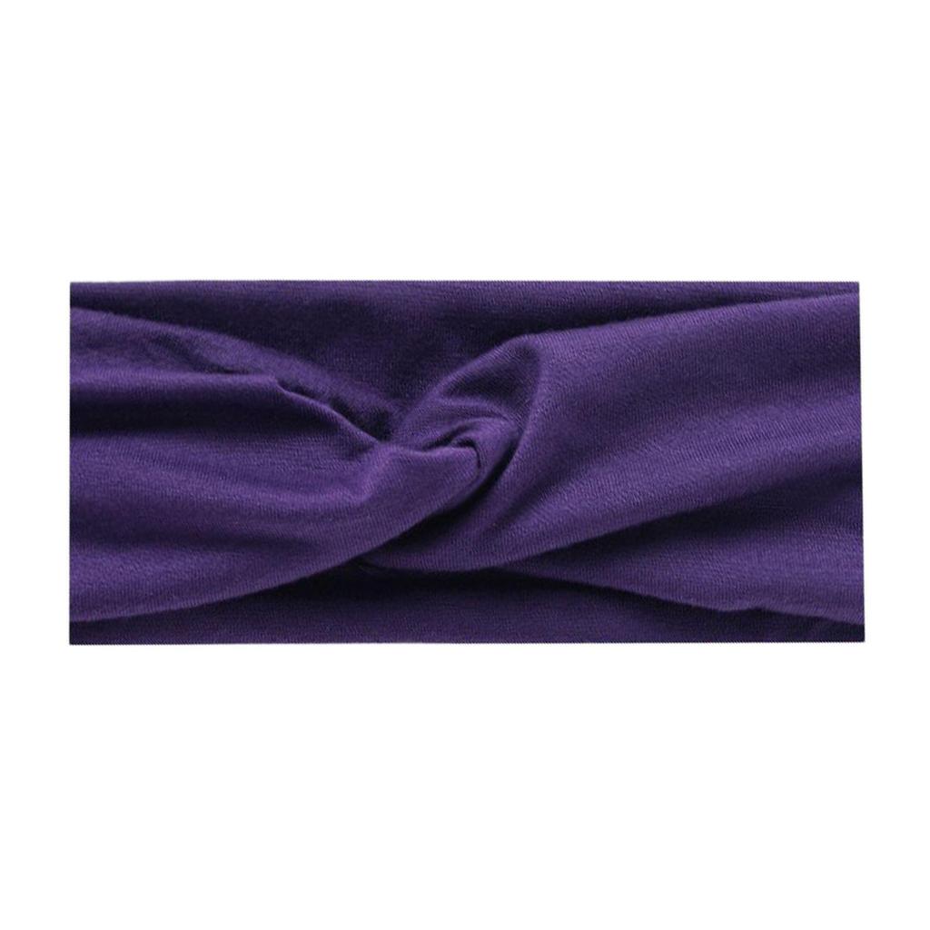 Faixa de Cabeça Larga Antiderrapante de Cor Sólida Estilo Boêmio Europeu para Yoga, Exercícios e Corrida Femininos