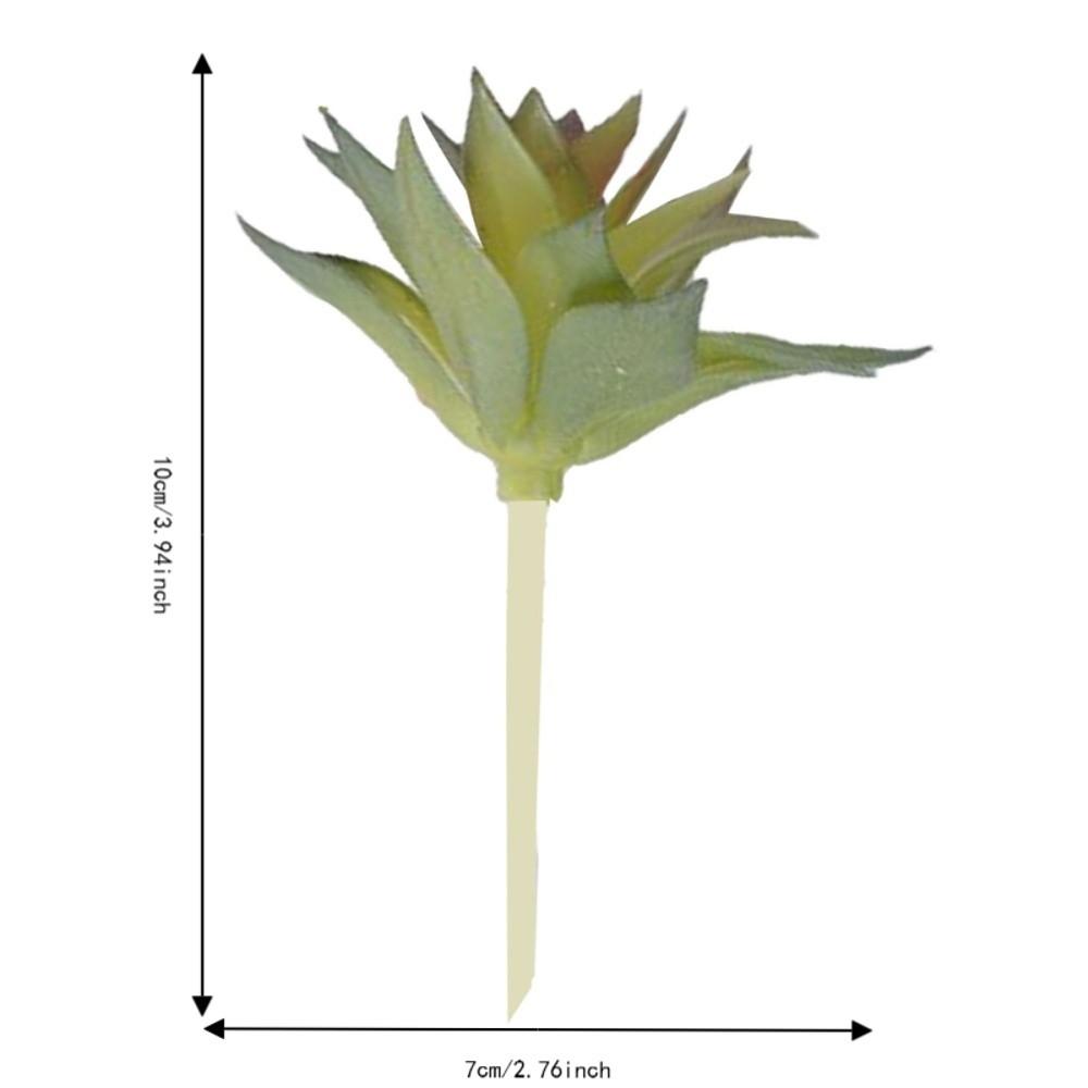 2pcs Soft PVC artificial succulent ornaments green Succulent Plant mini faux plant decor 3.94 x 2.76 x 2.76 inch