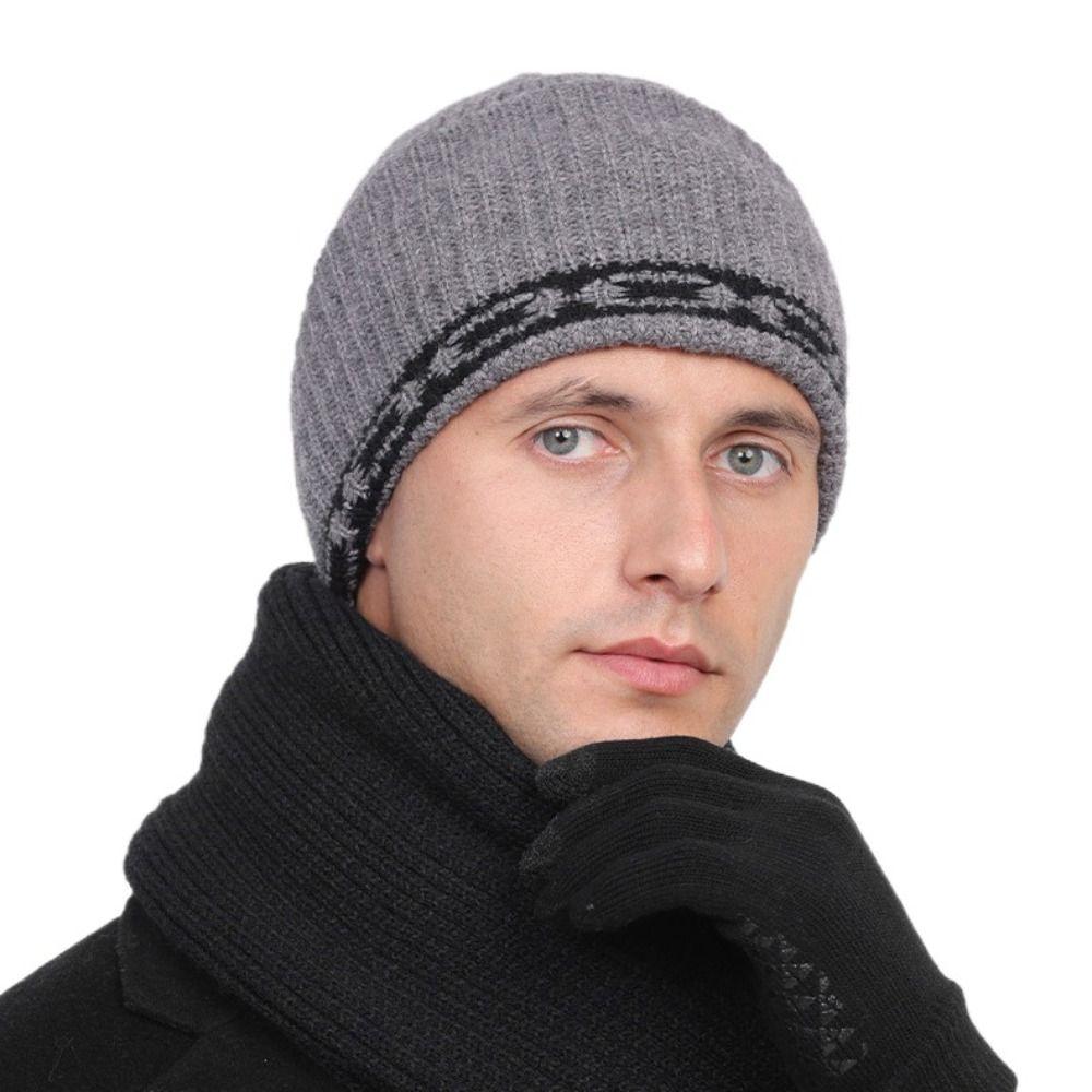 Keep Warm Knitted Skullies Wool Winter Beanie Hat Fashion Balaclava Hat  Outdoor