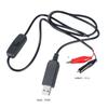 USB 5V To 1.5V Power Supply Clip Cable AA LR03 LR6 LR14 LR20 Battery Replace 1Pc 1.5V Battery Alligator Clips Cable