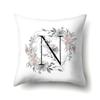 Polyester Pillowcase Simple and Fresh Xiaohua Home Furnishing 26 English Letter Printed Waist Cushion Pillowcase