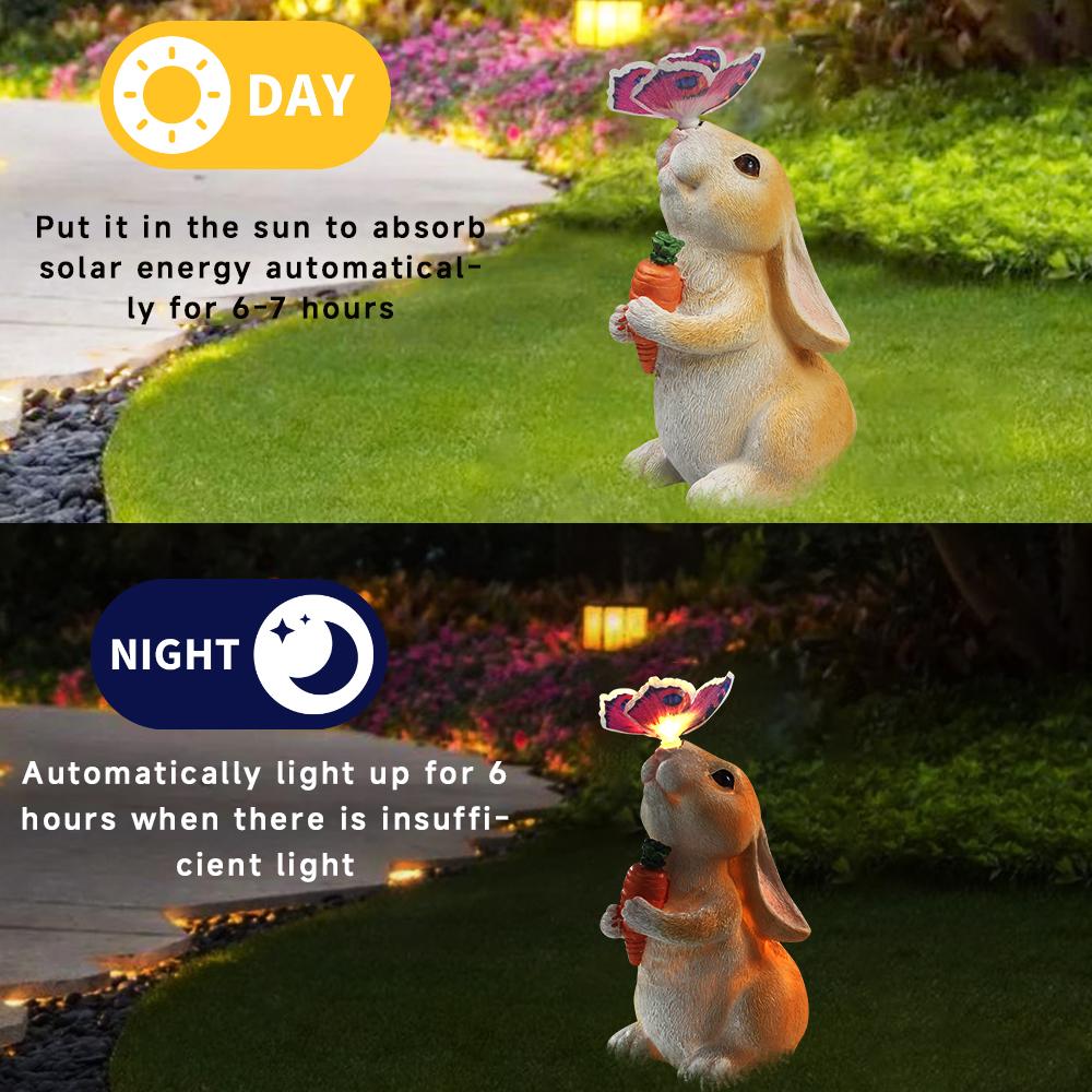 Animal Solar Garden Light Outdoor Yard Decoration Waterproof Statue Light Peacock Rabbit Elephant Turtle Banquet Party Decor