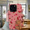 Phone Case: 2D Flat Design Suitable for iPhone 18 17 16 15 14 13 Pro Film Protective Case, Couple Style, Watermelon Capybara, Christmas and Halloween 
