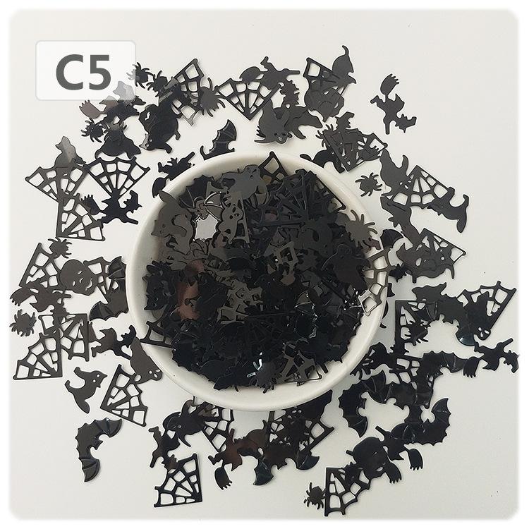 Yaleduo Halloween Skull Spider Pumpkin Sequin Accessories for Costume Photography