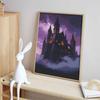 Halloween diamond painting kit handmade diy painting home decoration painting gothic castle mystery night sky art decor