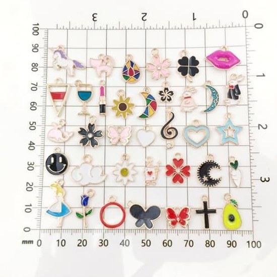 YFFSFDC Charm Accessory Parts 100 Piece Set Necklace Earring Pendant Decorations Jewelry DIY Ornaments Handmade Gifts Decorative Items Crafts