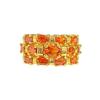 Medieval Court Style Retro Orange Red Full Diamond Zircon Ring Women'S Light Luxury Advanced Sense Index Finger Ring